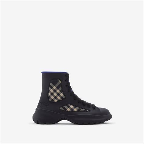 burberry lace-up boots|Rubber Boulder Boots in Black .